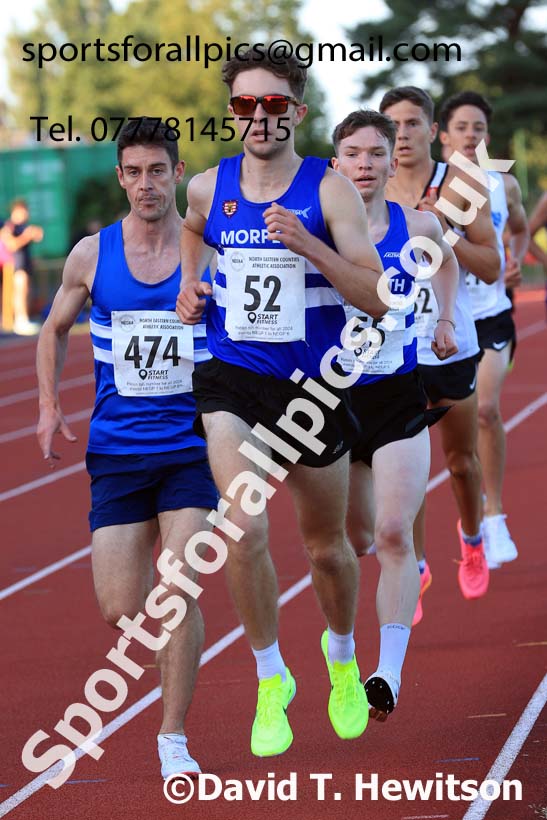 3000 metres, 2024 NEGP 6, Monkton Stadium,  Wednesday, August 14th.  Photo: David T. Hewitson/Sports for All Pics